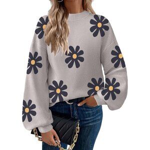 Zeagoo Women's Ribbed Knit Sweater Long Sleeve Pullover Casual Top